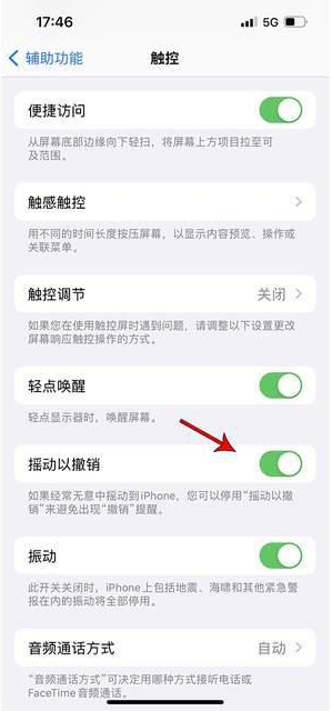 礼纪镇苹果手机维修分享iPhone手机如何设置摇一摇删除文字 